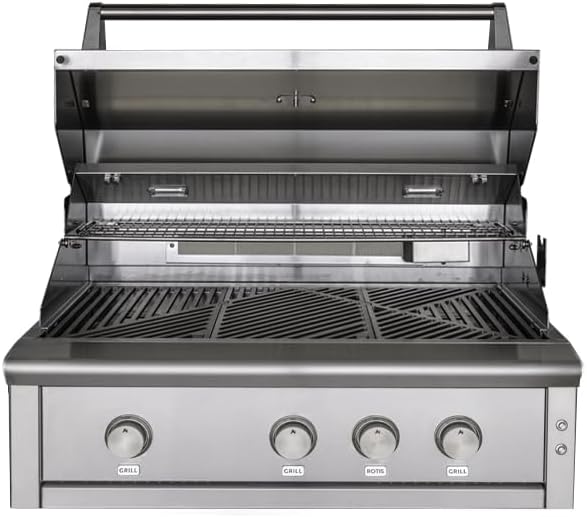 Professional 36-Inch 3 Burner Built-In Gas Grill With Rear Infrared Burner