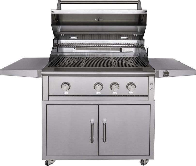 Professional 36-Inch 3 Burner Built-In Gas Grill With Rear Infrared Burner