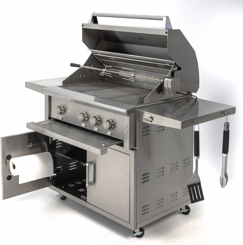 Professional 36-Inch 3 Burner Built-In Gas Grill With Rear Infrared Burner